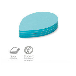 100 Stick-It Leaf Cards, blue